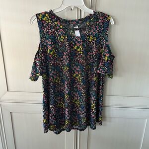 White Birch Multicolor Floral Blouse